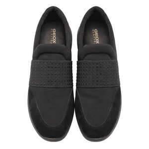 Women’s Geox Respira Black Slip-On Sneakers. Size 8